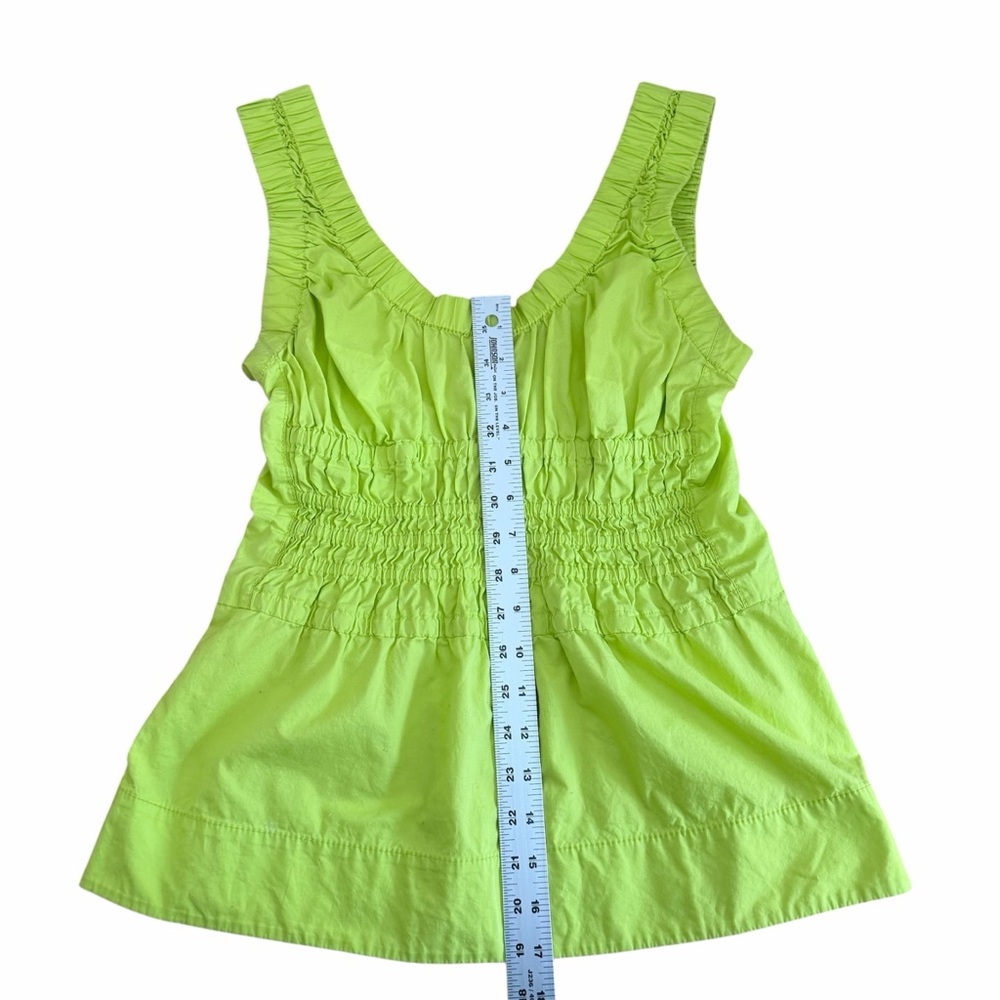 Proenza Schouler White Label Poplin Gathered Tank Top Green Apple - EUC, Size 6 - Picture 14 of 16